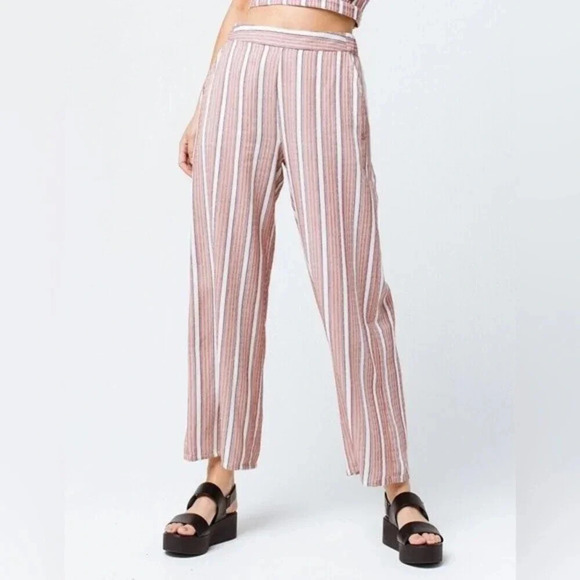 Roxy Midnight Avenue Striped Lounge Beach Pants size small - Picture 4 of 14